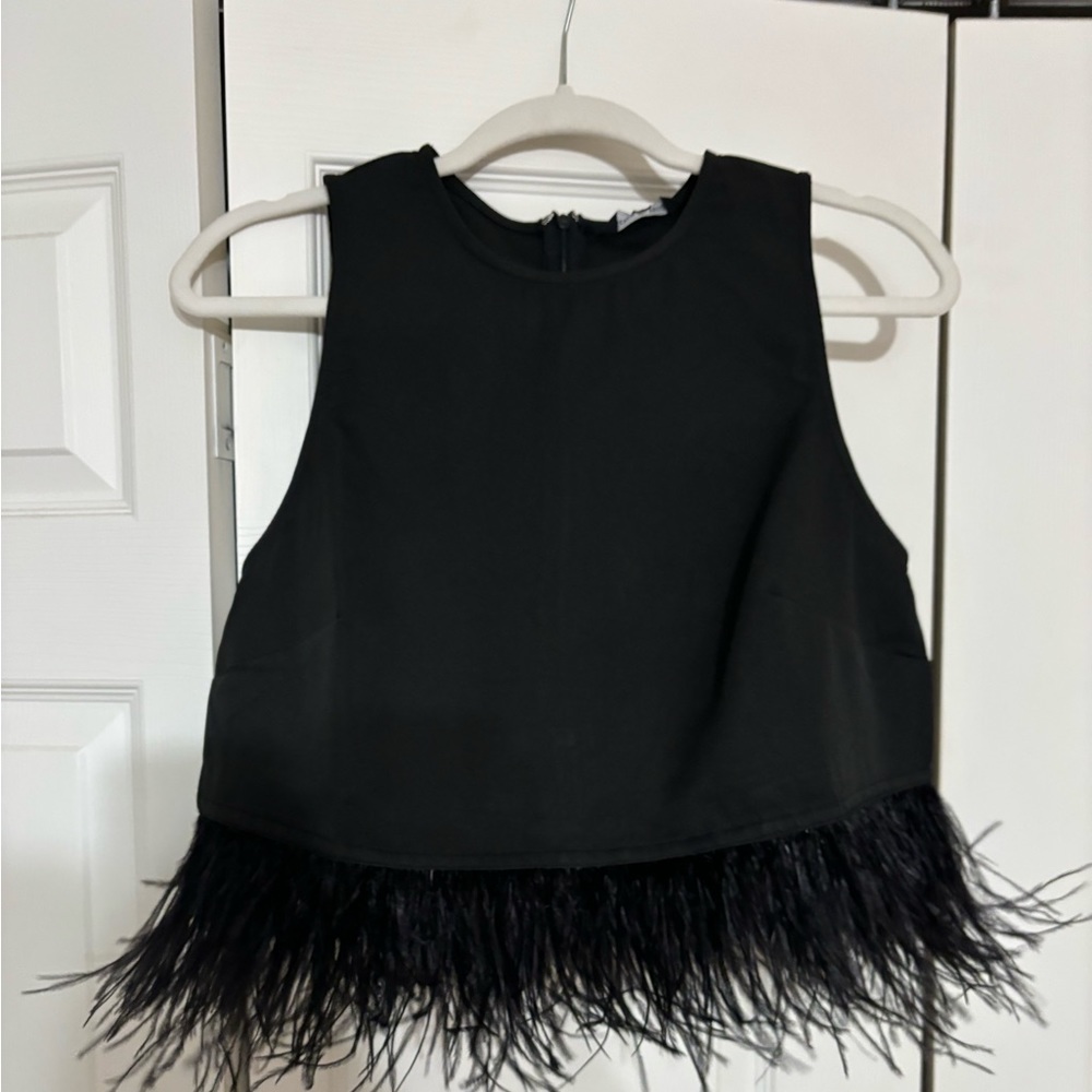 Black feathery